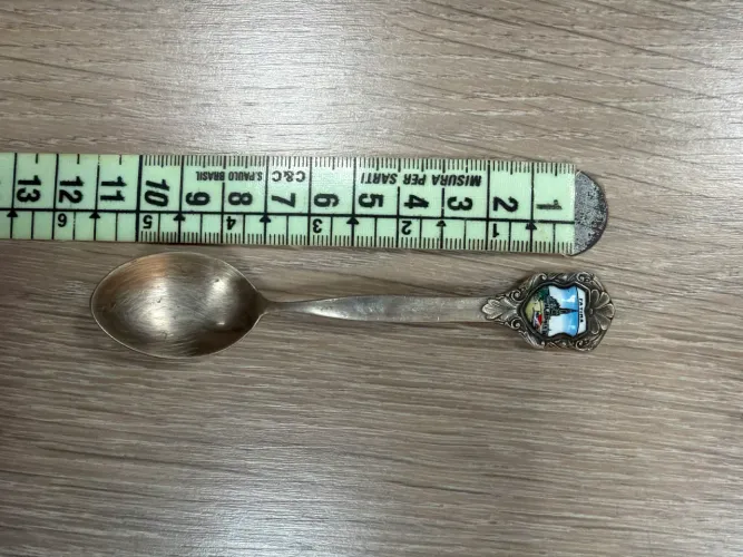 Colher souvenir de prata com Brasão de Fátima (Portugal)