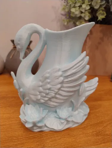 Vaso Jarro Cisne Decorativo em Impressão 3D - Charme e Elegância para sua Casa!