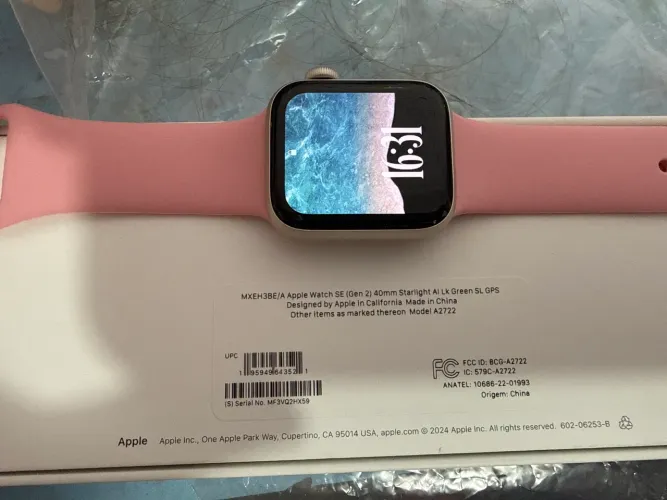 Relógio Apple Watch 40mm Bateria 100% Com Carregador e 2 Pulseiras