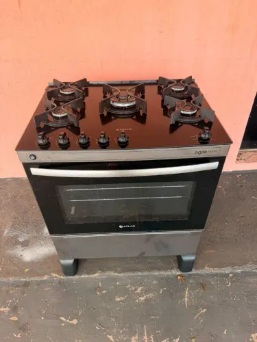 Fogão 5 bocas automático hoje Bom e barato