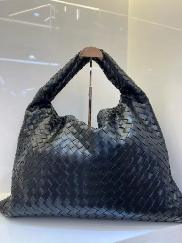 Bolsa Hobo Bottega Veneta Hop Intrecciato Marrom