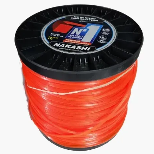 Bobina Fio Nylon Roçadeira 2,5mm Quadrado 2kg