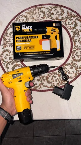 Parafusadeira Furadeira The Black Tools TB12A 12V Amarela