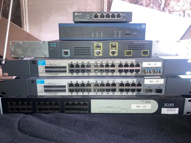 Switch HP Procurve Cisco ME 3400 HP MSM TP-Link LOTE