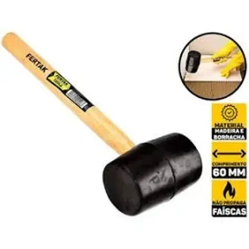 Martelo de Borracha branco e preto