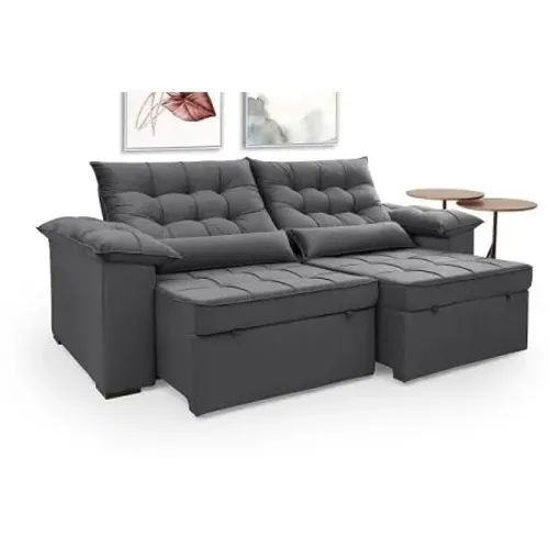 Sofa Infinity Retratil Reclinavel 2,20 - Chumbo