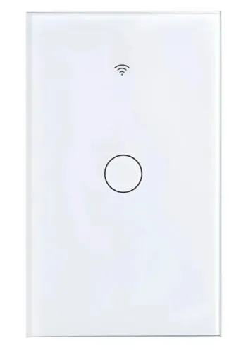 Interruptor Inteligente 1 botão Tomada Wifi Touch Haiz Alexa Google Home Cor Branco