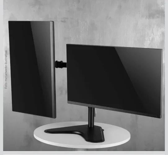 Suporte para dois monitores e banqueta pra notebook