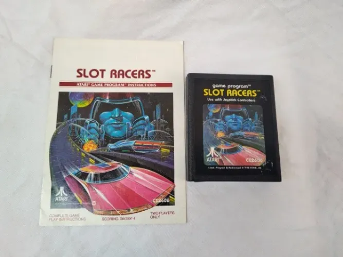 Cartucho Slot Racers + Manual De Instruções - Atari 2600