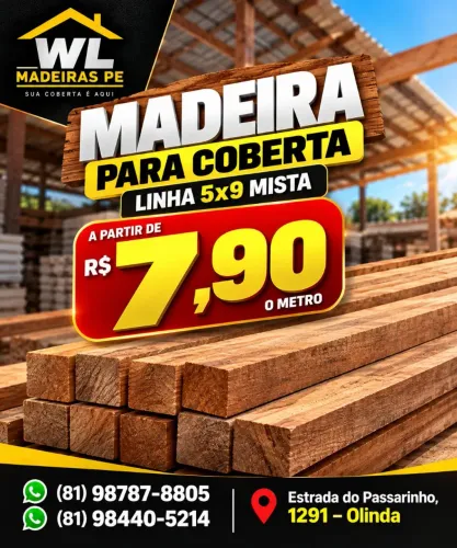 Madeira Direto Da Madeireira - Linha 5x9 mista