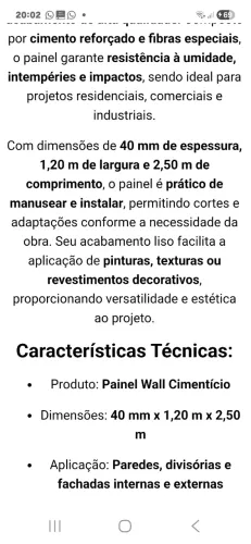 Produto painel wall ciminticio