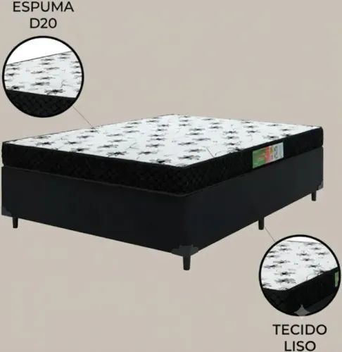 Base com Colchão Espuma D20 Casal