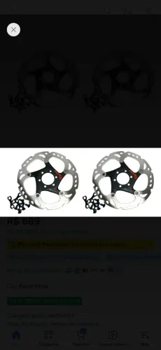 Par Disco Freio Rotor Shimano Xt Ice Tech Rt86 160mm 6 Furos