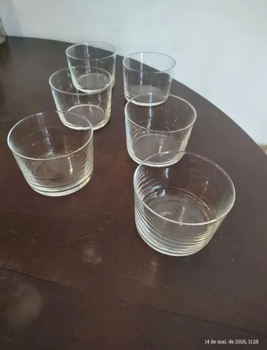Jogo de compoteira em vidro