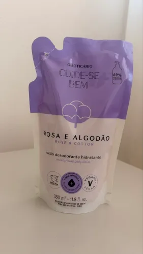 oBoticário - Refil Hidratante Rosa e Algodão - 350ml