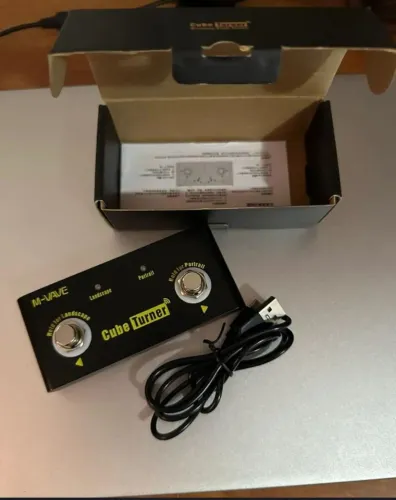 Pedal Cube Turner MVAVE - Pedal Passador de Páginas e Cifras