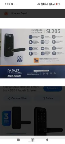 Fechadura eletrônica com digital
