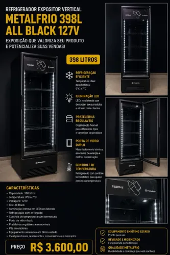 Refrigerador Expositor Metalfrio All Black