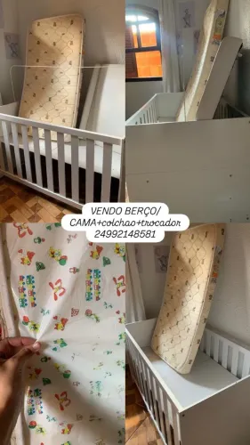 BERÇO/COLCHÃO/TROCADOR
