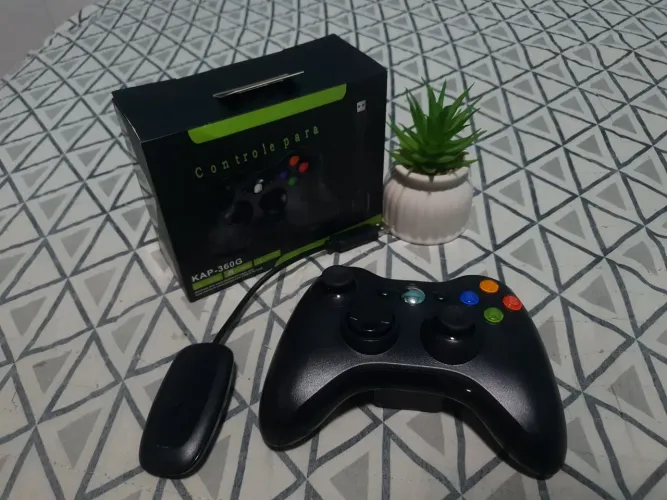 Controle sem fio xbox 360, ps3, PC - já é o menor preço