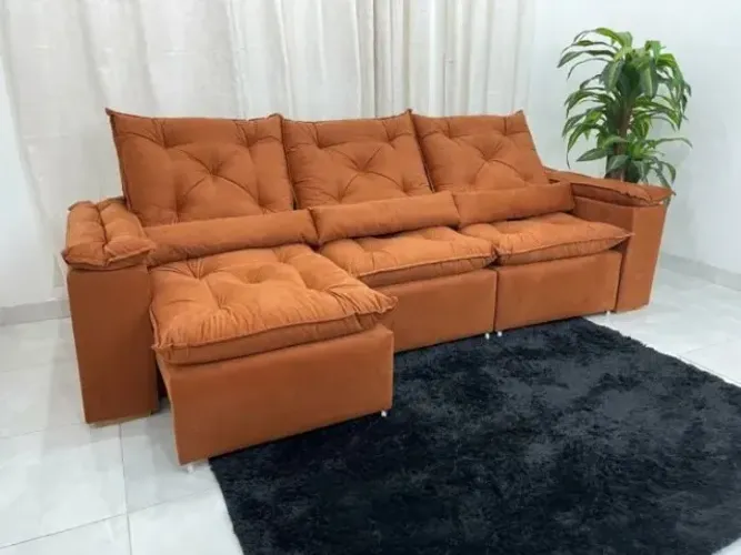 Sofá Reclinável Premium para 6 Pessoas