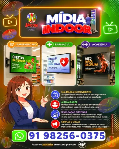 TV MÍDIA INDOOR Anuncie em Espaços com grande fluxo de Público Alvo