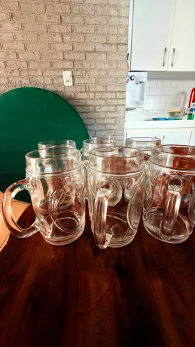 Kit de 7 copos de chopp em vidro