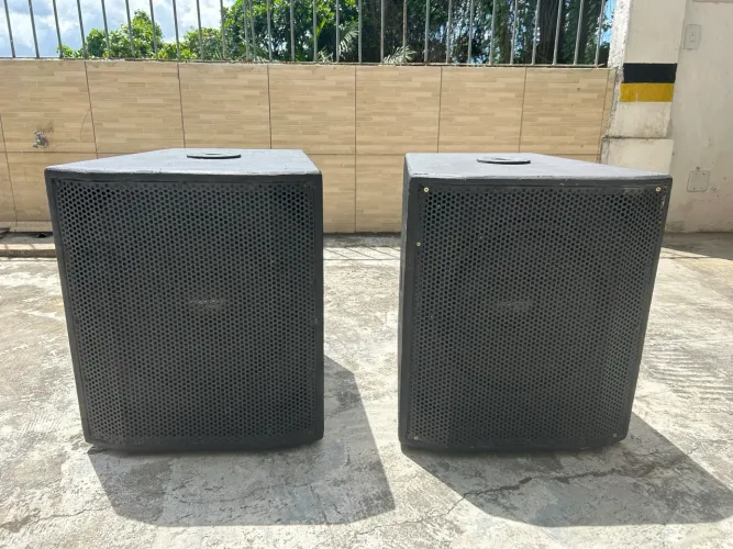 Par de subwoofer ativo e passivo de 15 Polegadas 500w