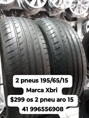 Pneus 195/65/15 marca Xbri $299 os 2 pneu aro 15 roda muito ainda não é remold