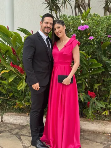 Vestido de festa para madrinha pink