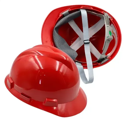 Capacete Msa V-gard C/jugular Obra Altura Cor Vermelho