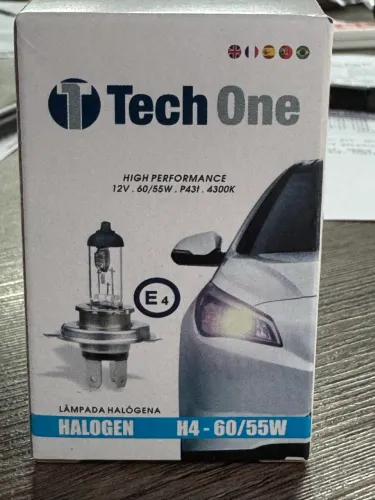 Lâmpada halogena 12v 60/55 techone h4 na promoção só 15,00