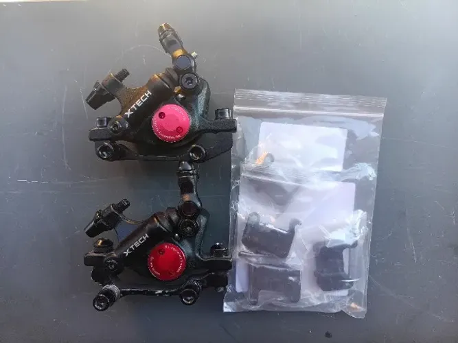 par freio semi hidráulico bicicleta xtech zoom + pastilhas extras