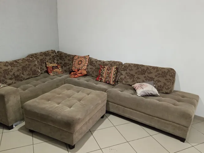 Sofá de chaise 7 lugares