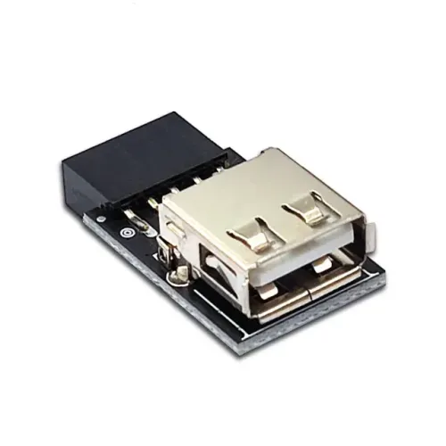 Adaptor USB 2.0 interno de 9 pinos para USB A fêmea (adaptador p/ placa-mãe) segurança