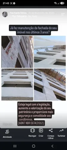 Estruturas de concreto armado, fundação, embolso de fachada