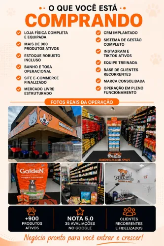 PET SHOP / AVIÁRIO / BANHO E TOSA - COMPLETO EM OPERAÇÃO