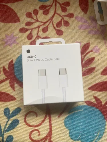 Cabo carregador original iPhone tipo c 60w de 1m