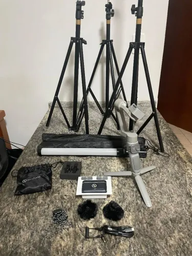 Kit de gravação- gimbal Q3 + Lark M2 + equipamentos