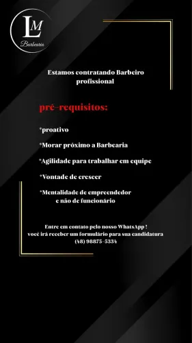 Estamos contratando barbeiro