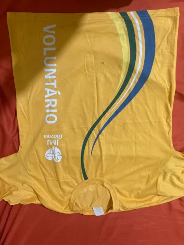 Camiseta Oficial Voluntário JMJ Rio 2013 - Original | Tam. G e M