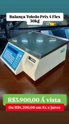 Balança Toledo Prix 4 Flex 30kg USADO 3 MESES DE GARANTIA