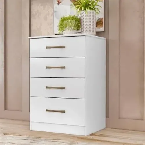 CÔMODA COM 4 GAVETAS GIOVANA MOVAL EM 3 CORES - COMPRE HOJE E RECEBA AMANHÃ