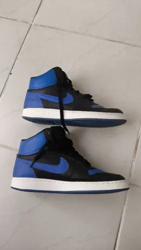 Tênis Nike Ebernon MID Black Game Royal