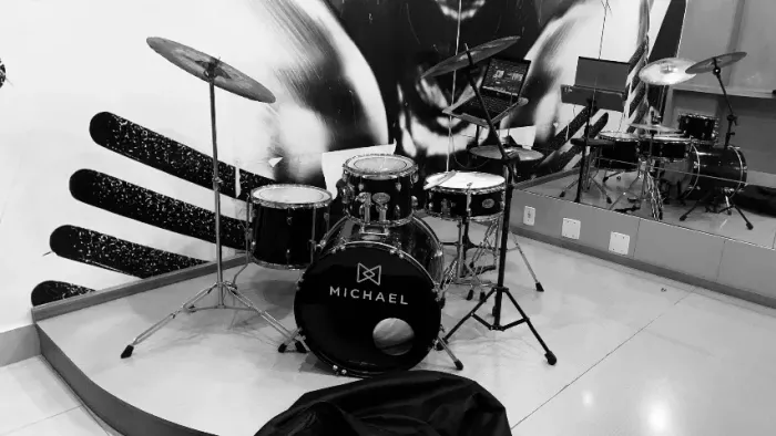 Bateria dophin semi- nova com bag inclusa + peles remo