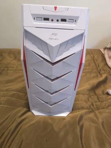 Gabinete Gamer com uma ventoinha Branco (Grande tamanho)