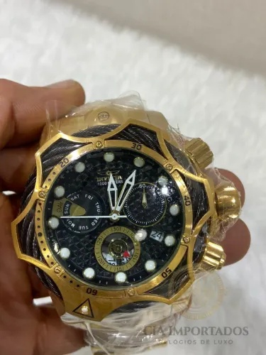 Relógio Invicta Bolt Zeus Dourado Preto Caixa Original Masculino Luxo Premium