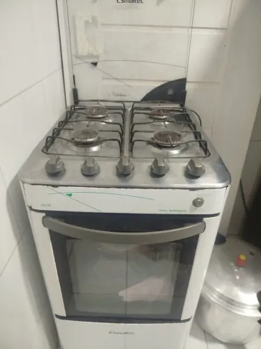 Fogão funcionando