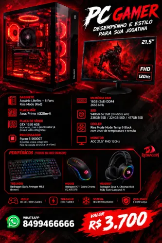 Pc Gamer Ryzen 5 5600GT.