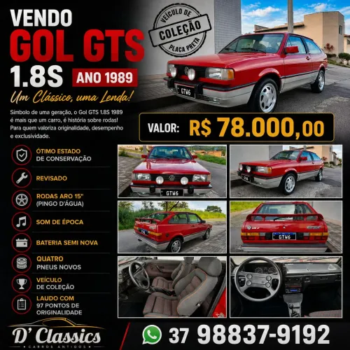 Volkswagen Gol GT/GTS 1.8 1989